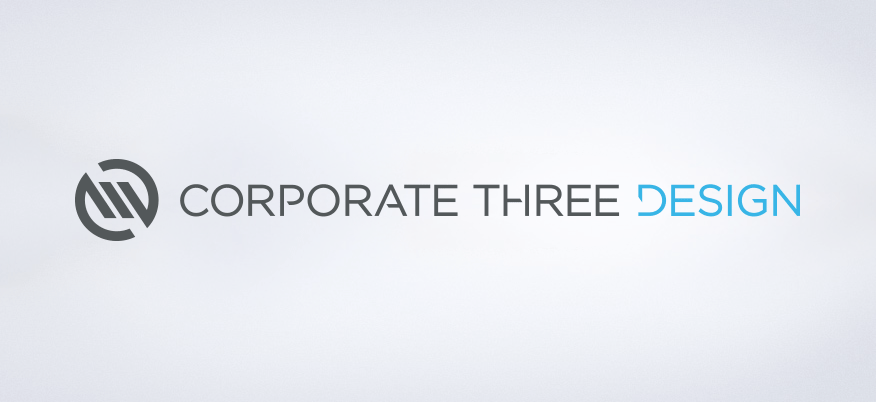 corporate three design rebrand new identity