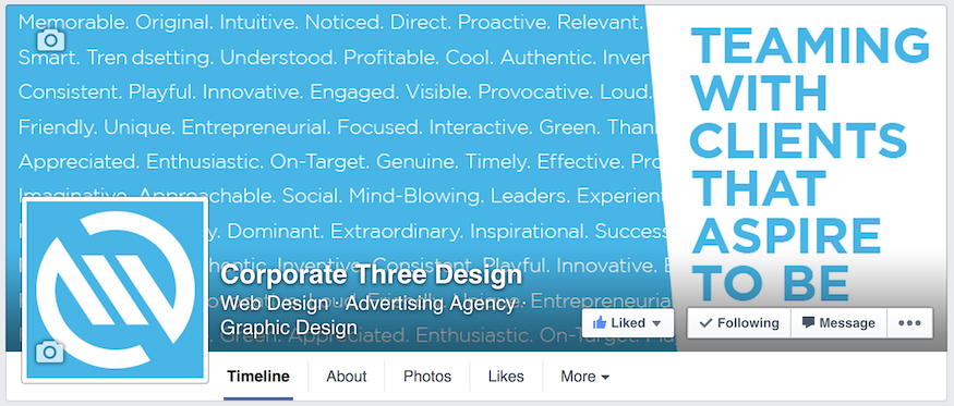 old facebook brand page design