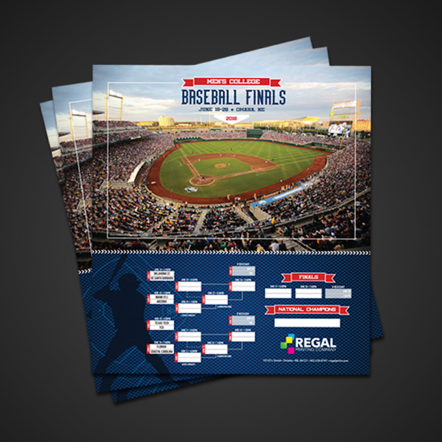 ncaa college world series of baseball posters by regal printing company omaha nebraska