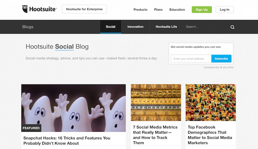 hootsuite social media blog