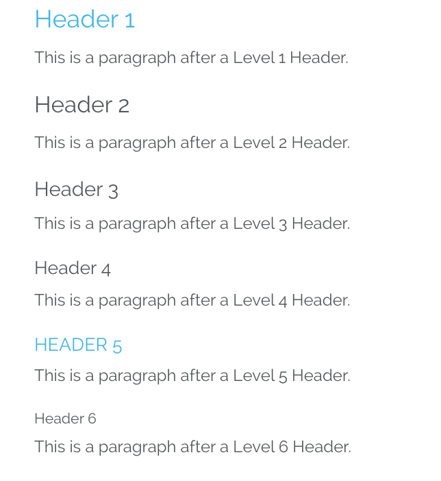 using html headers in web design