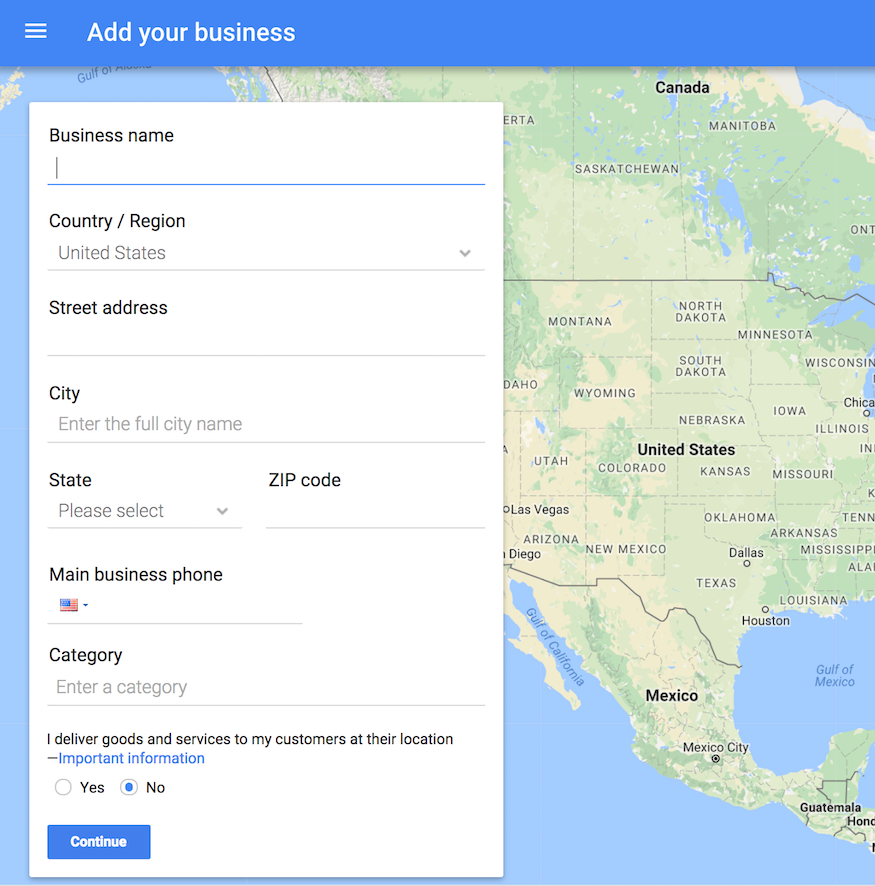 google maps business