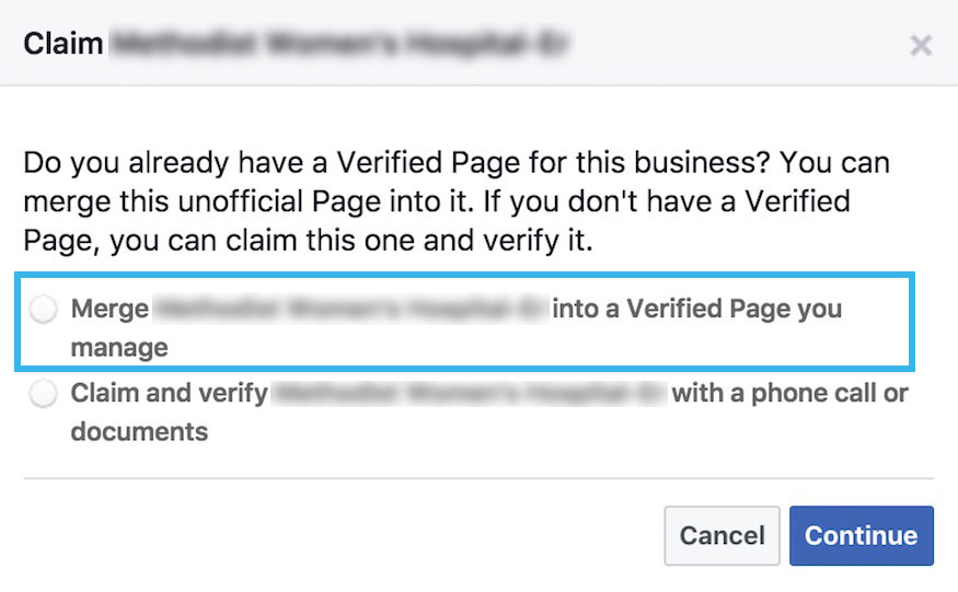 how to merge duplicate facebook pages