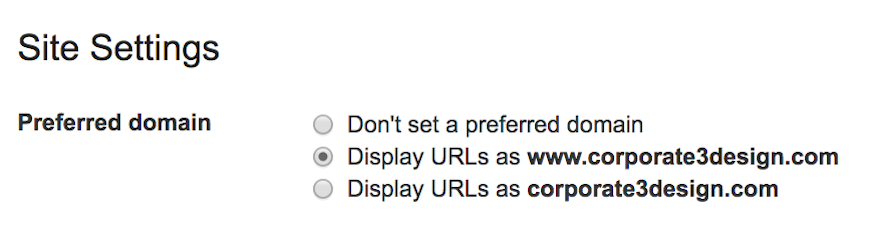 choosing preferred domain name