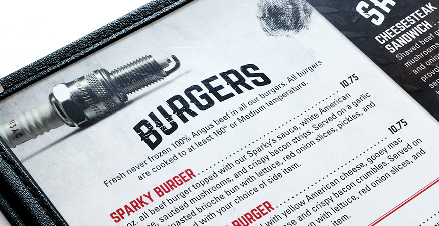 Menu Design: Max's Thunder Road Grill - Grand Island, NE